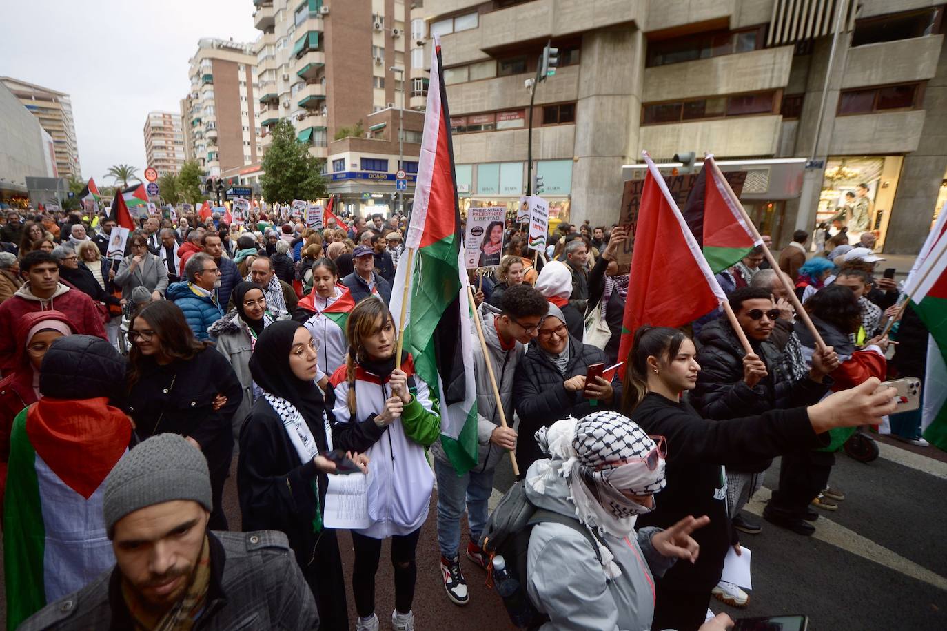 En imágenes: manifestación por Palestina en Murcia