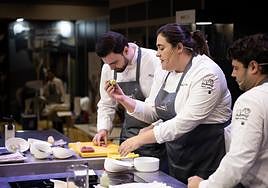 María Crespo y Miguel Albaladejo, de Perro Limón y Lariz, durante su exposición en Madrid Fusión este lunes.