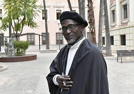 El historiador Ismaël Diadié Haïdara, ayer, en Murcia.