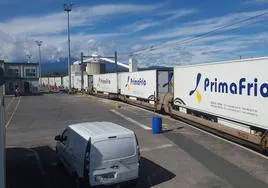 Transporte de mercancías por tren en una imagen de archivo.