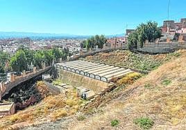 Antiguos depósitos de la Mancomunidad de los Canales del Taibilla en Santa María.