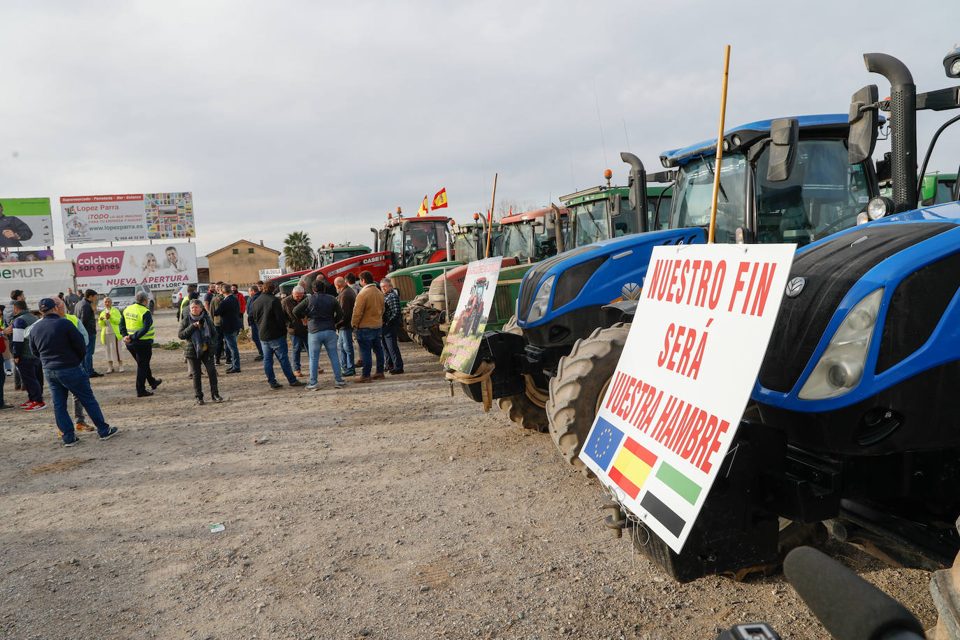 Las imágenes de la tractorada en Lorca