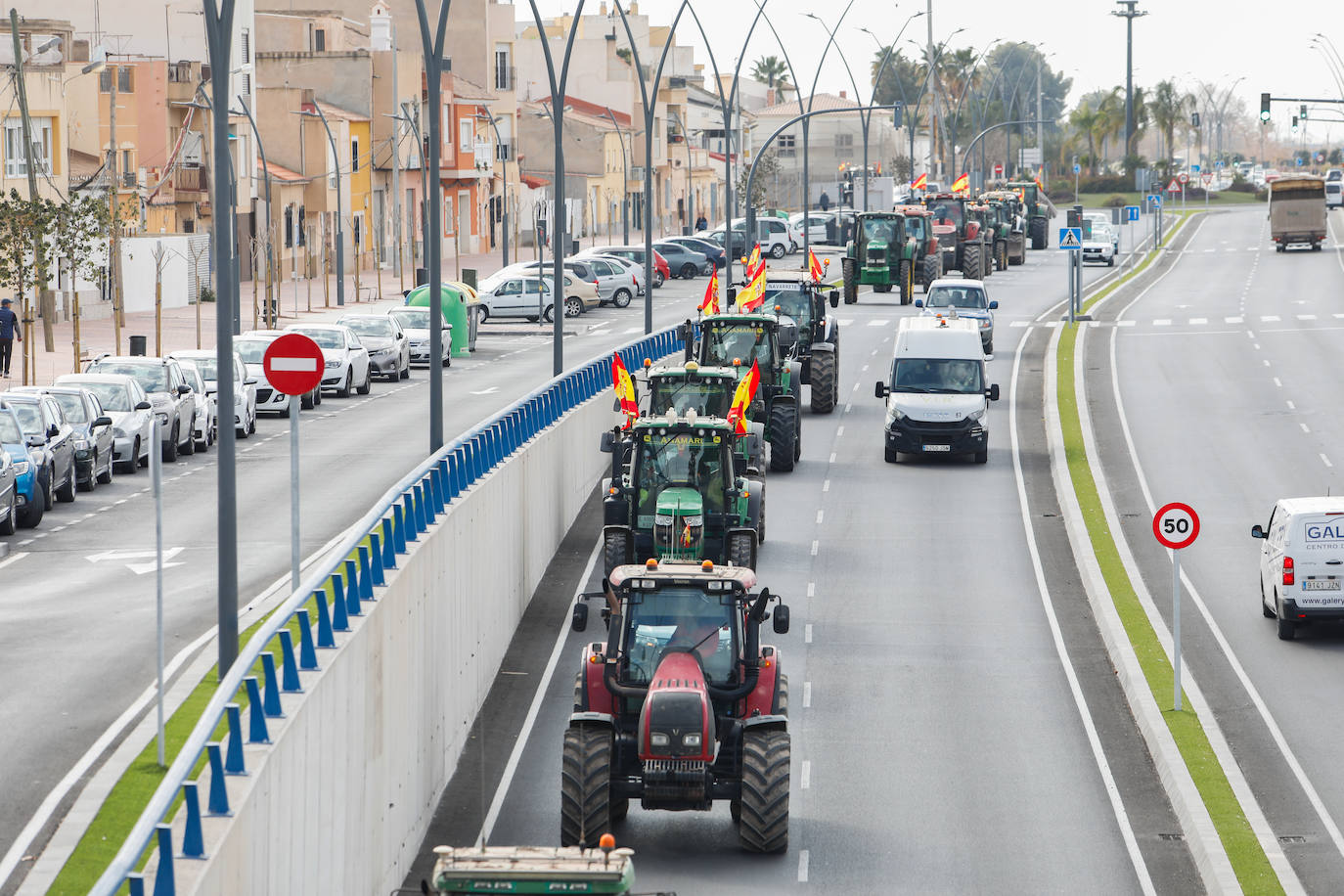 Las imágenes de la tractorada en Lorca