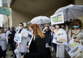 Protesta de médicos por la situación en Primaria, el año pasado en Murcia.
