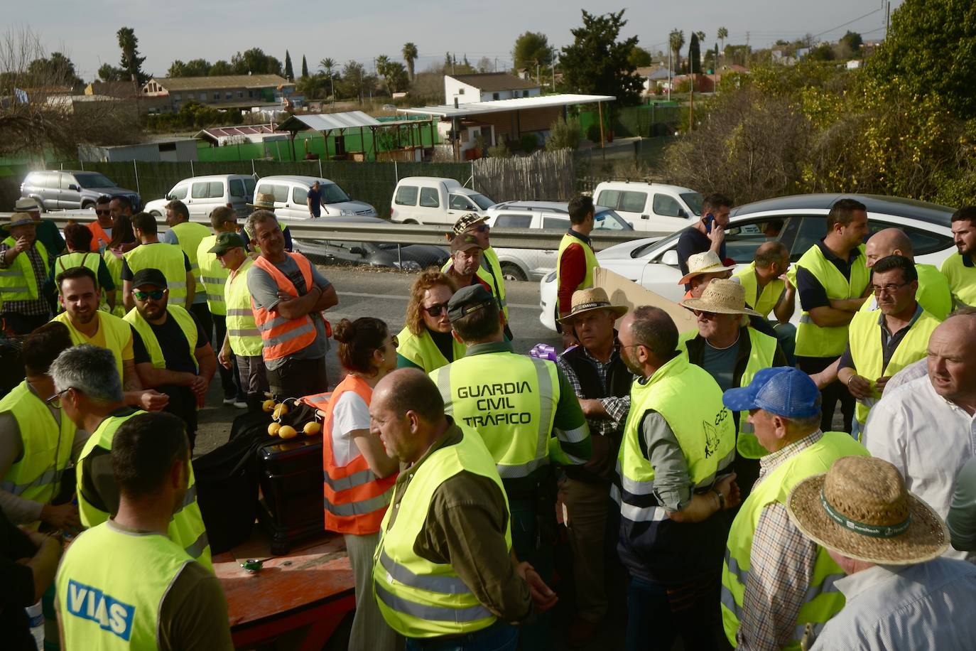 Segunda jornada de protesta de tractores en Murcia, en imágenes