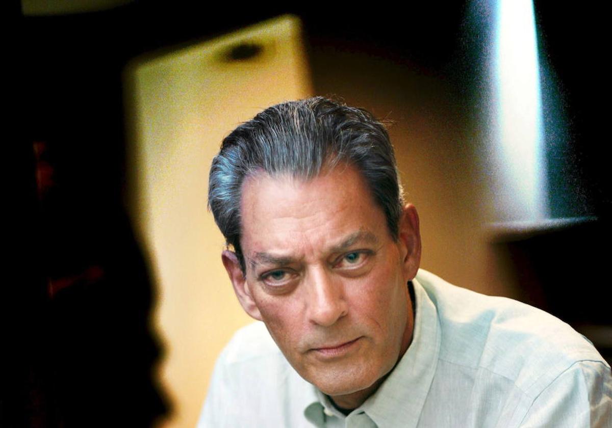 Paul Auster, durante la presentación de su obra «Un hombre en la oscuridad», en imagen de archivo.