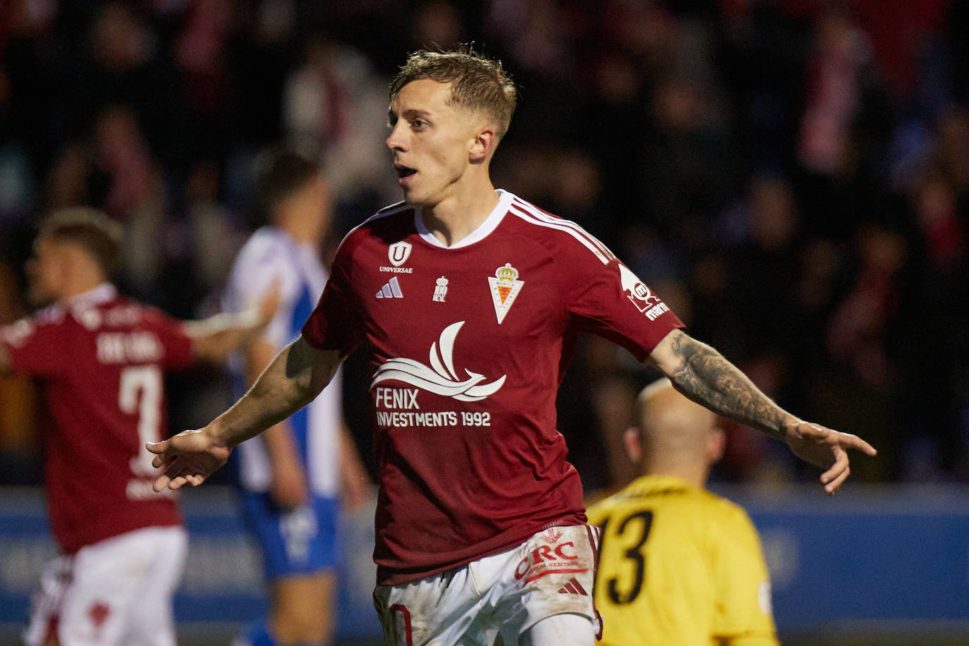 La victoria del Real Murcia frente al Alcoyano, en imágenes