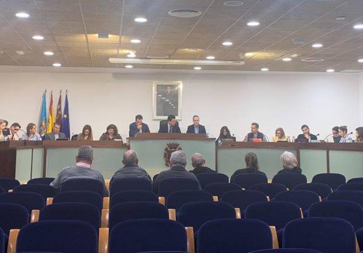 Un momento del Pleno de este jueves celebrado en el Ayuntamiento de San Javier.