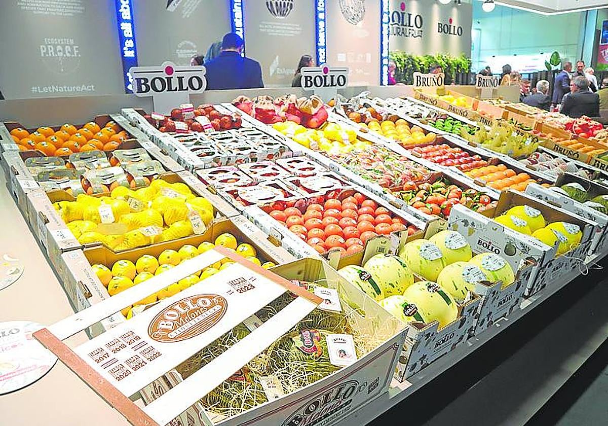 Expositor de fruta de Bollo Natural Fruit en Berlín.