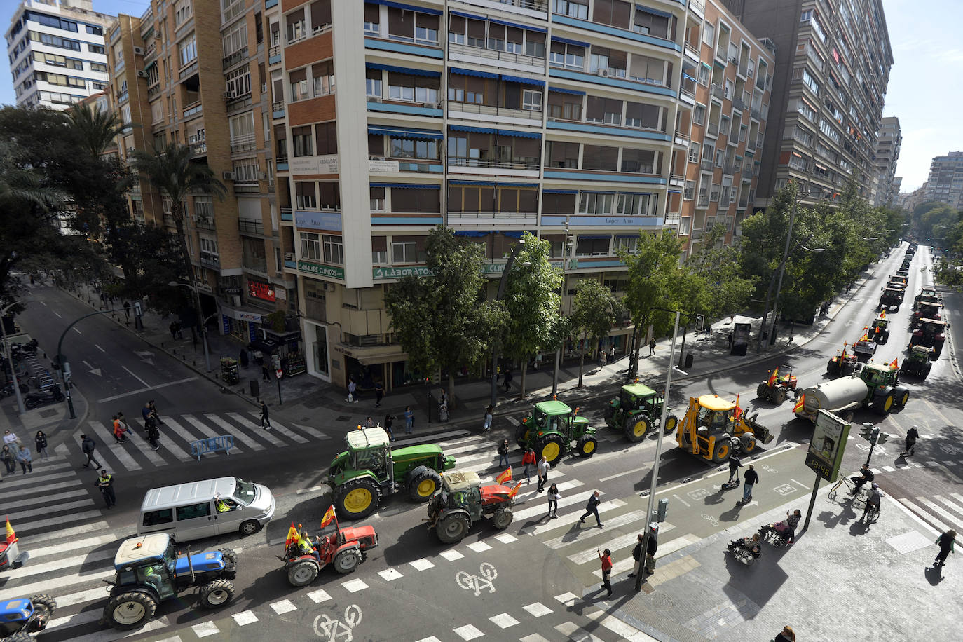 Las protestas de los agricultores llegan a Murcia el 21-F, en imágenes