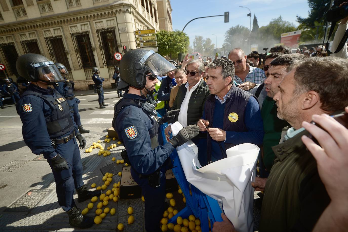 Las protestas de los agricultores llegan a Murcia el 21-F, en imágenes