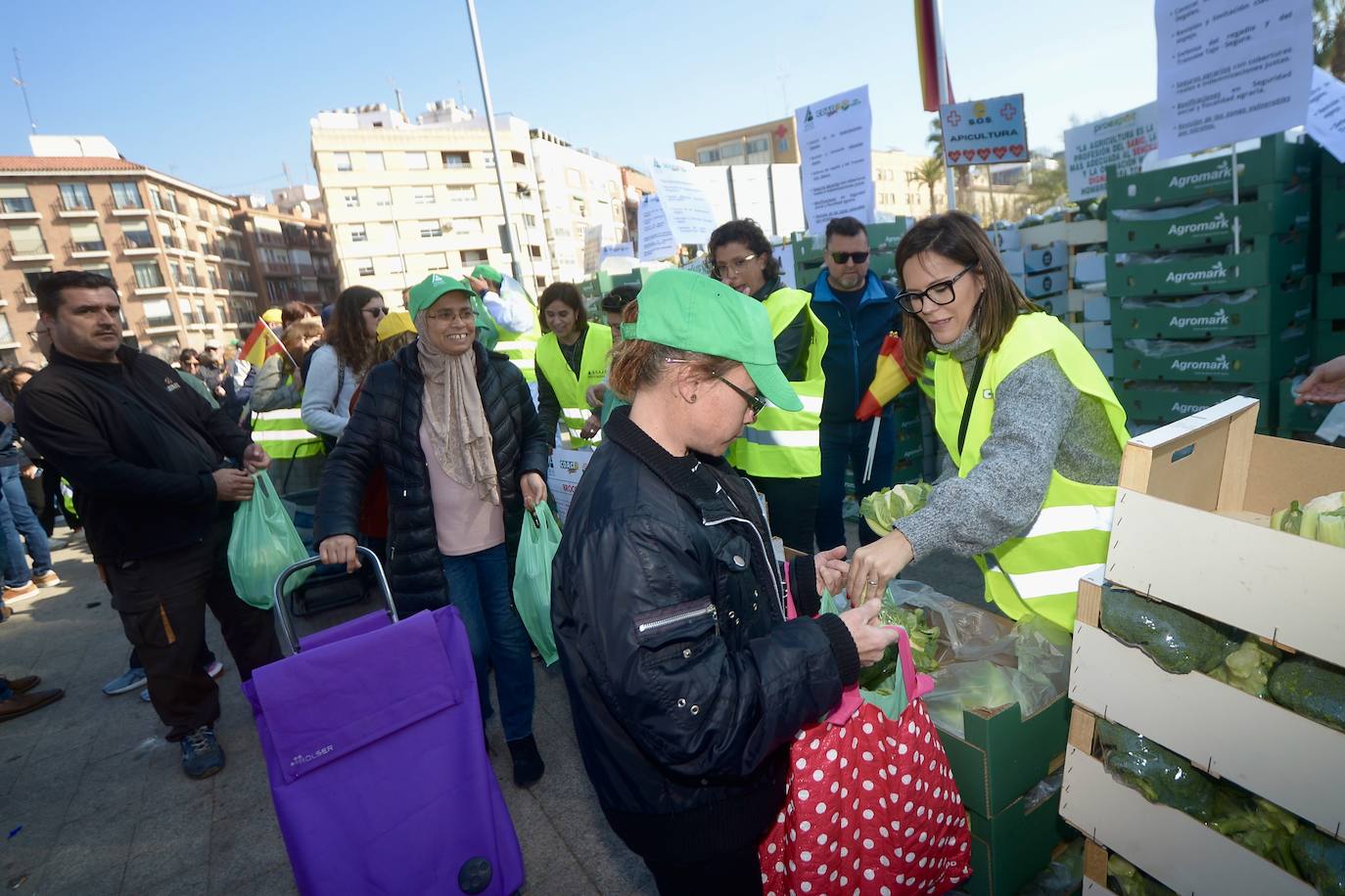 Las protestas de los agricultores llegan a Murcia el 21-F, en imágenes