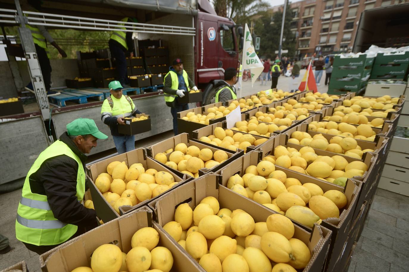 Las protestas de los agricultores llegan a Murcia el 21-F, en imágenes