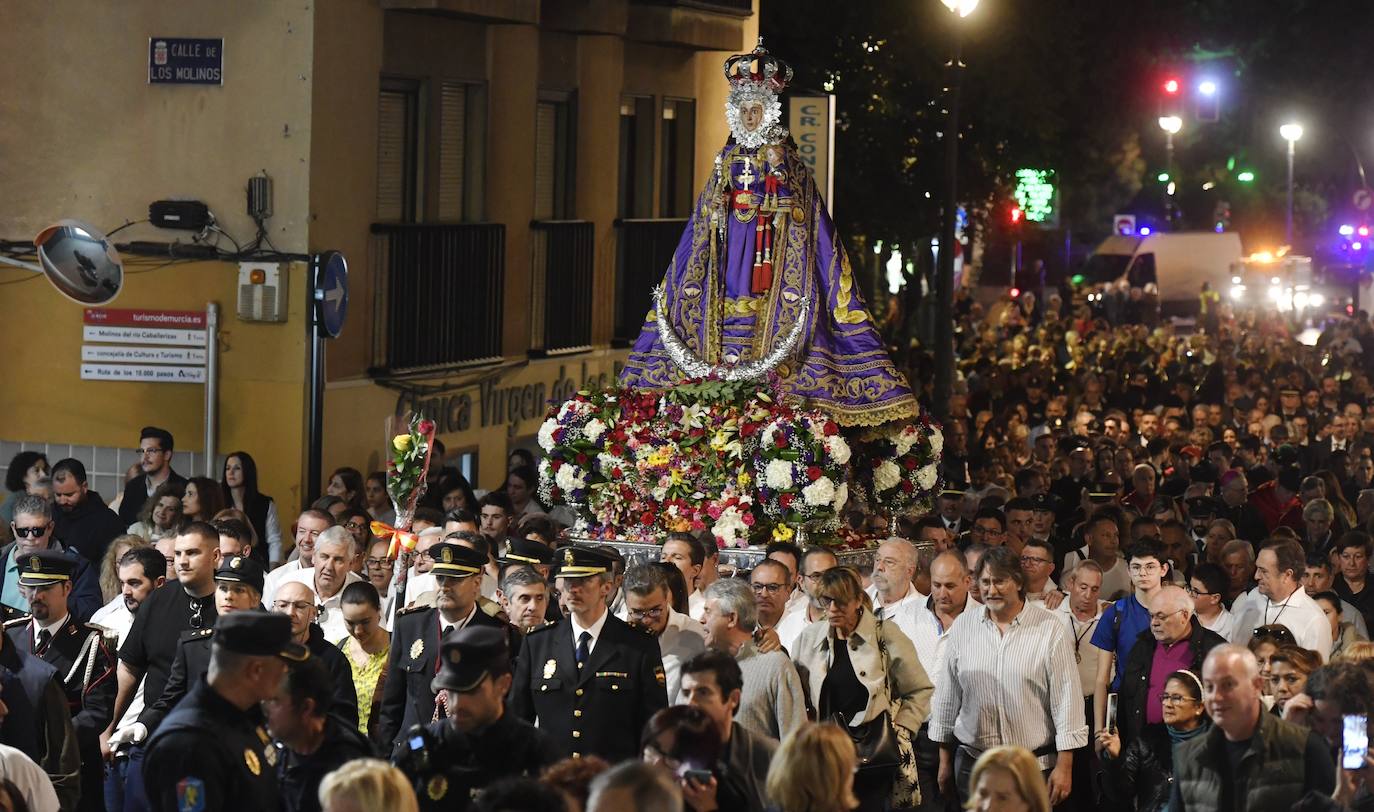 El regreso de la Virgen de la Fuensanta a la Catedral de Murcia, en imágenes