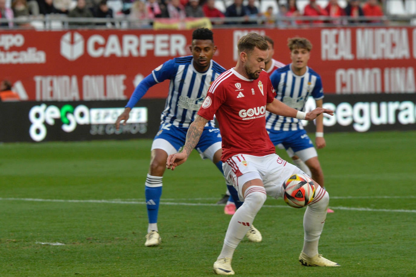 La victoria del Real Murcia frente al Recreativo, en imágenes