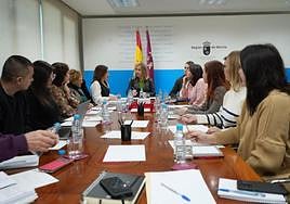 El Consejo Asesor de la Mujer, recuperado esta legislatura, durante la reunión celebrada la semana pasada y presidido por Conchita Ruiz (al fondo).