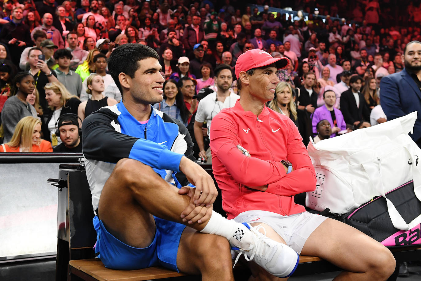 El partido entre Carlos Alcaraz y Rafa Nadal, en imágenes