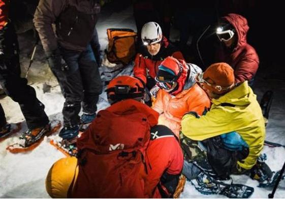 Rescate del montañero murciano en los Picos de Europa.