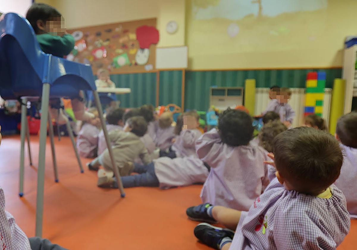 Alumnos de una escuela infantil, en una imagen de archivo.