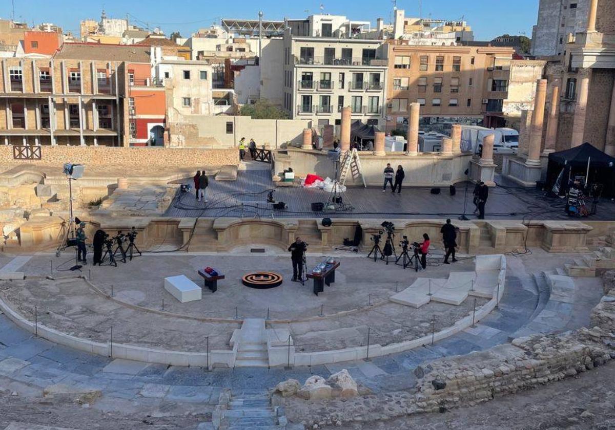 Grabación de un programa de MasterChef en el Teatro Romano de Cartagena.