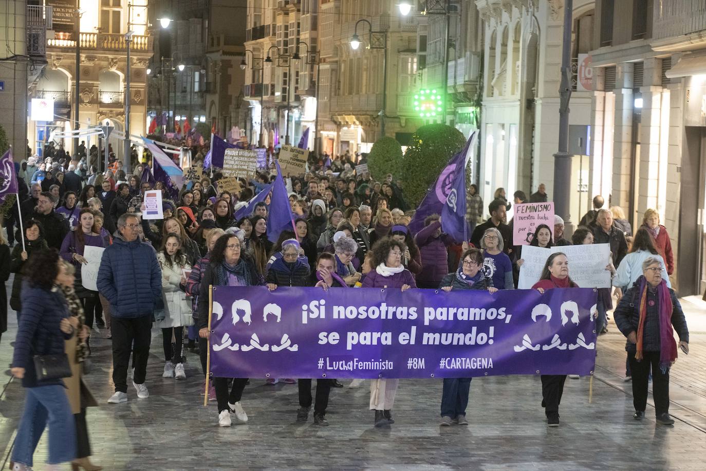 La manifestación del 8M en Cartagena, en imágenes