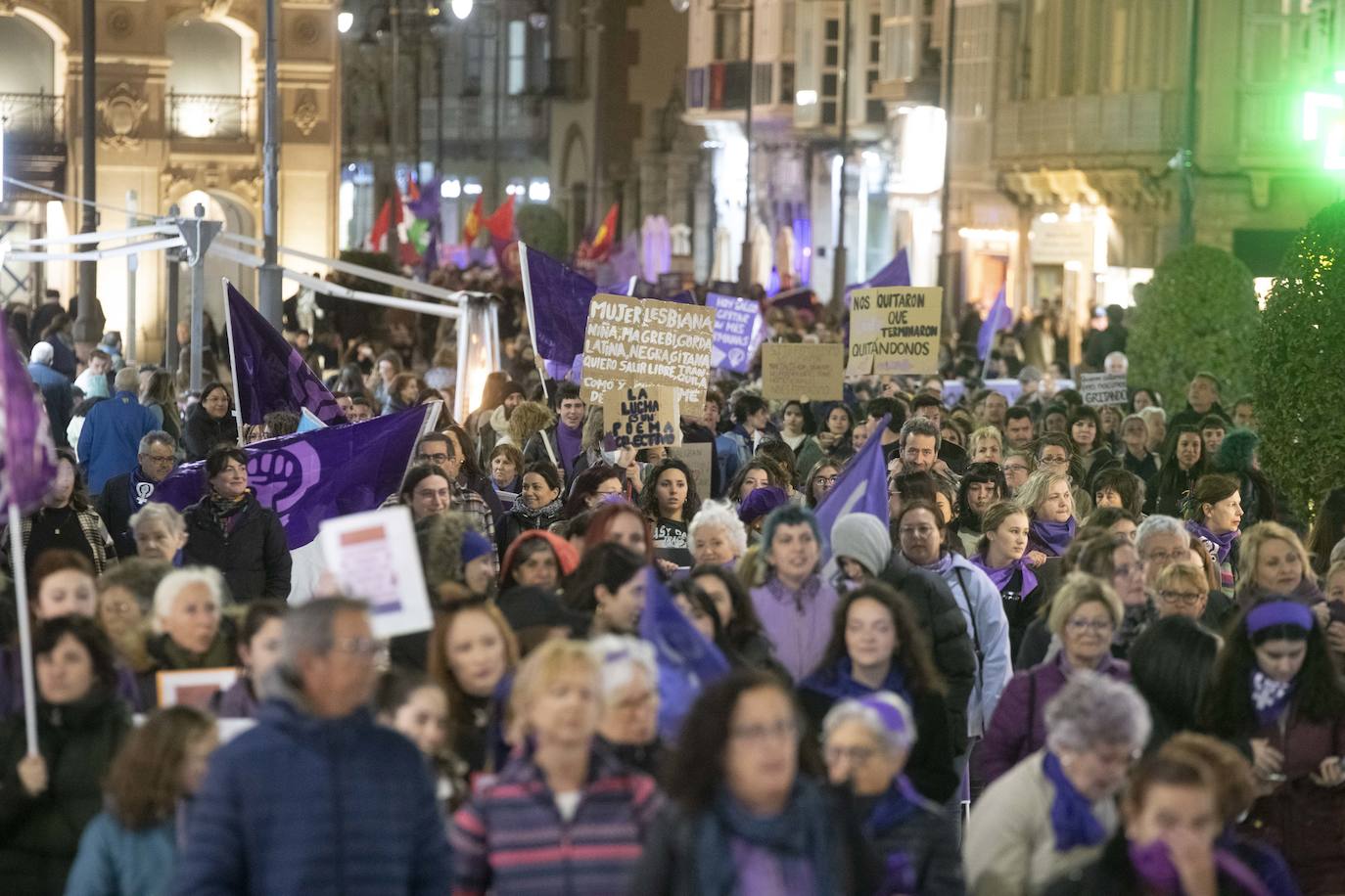 La manifestación del 8M en Cartagena, en imágenes