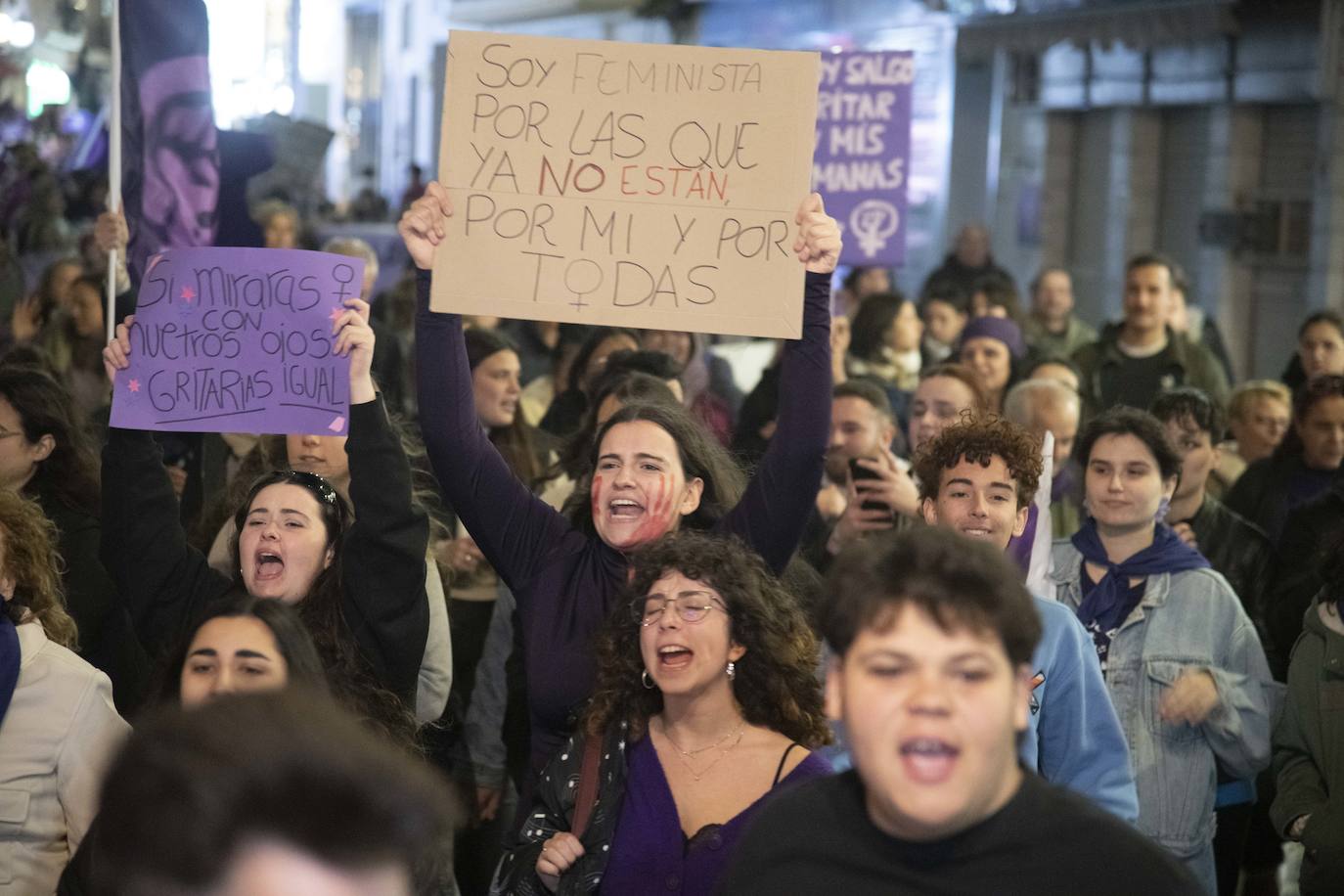 La manifestación del 8M en Cartagena, en imágenes