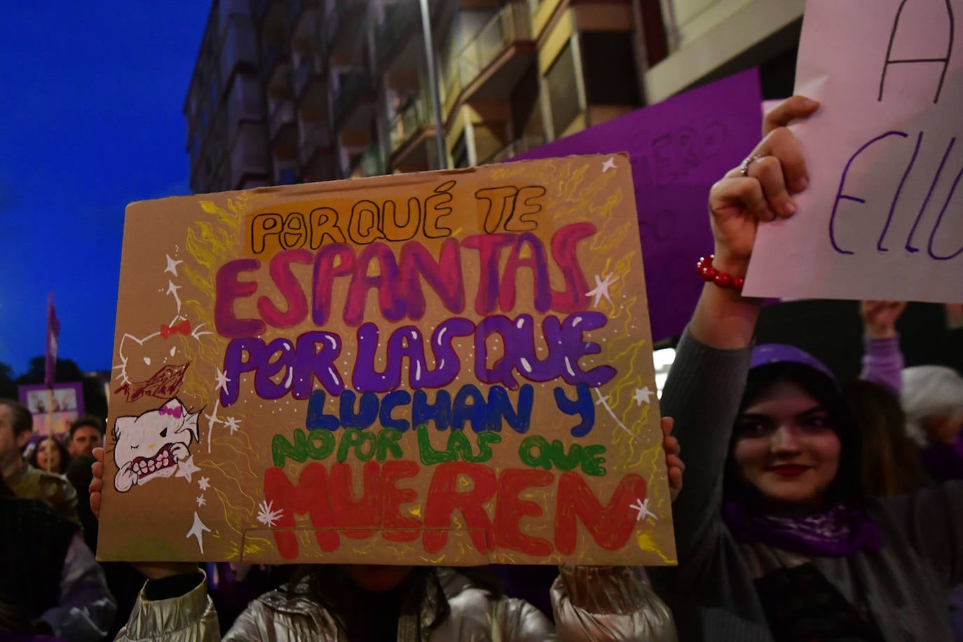 La manifestación del 8M en Murcia, en imágenes