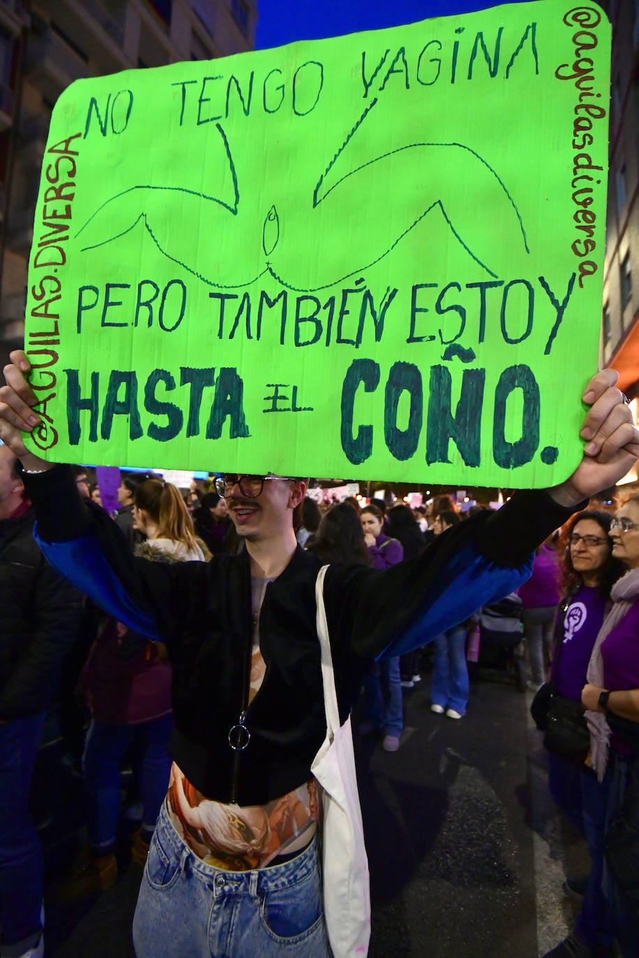 La manifestación del 8M en Murcia, en imágenes