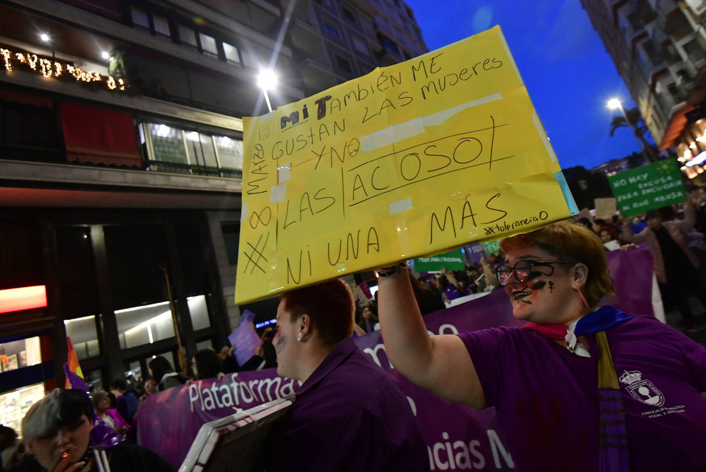 La manifestación del 8M en Murcia, en imágenes