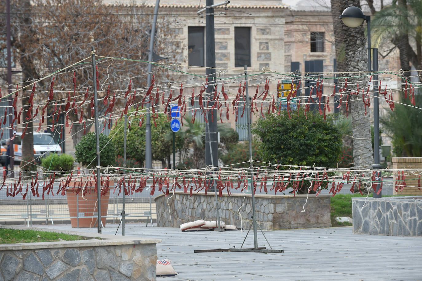 Las imágenes de la mascletá en la Circular de Murcia