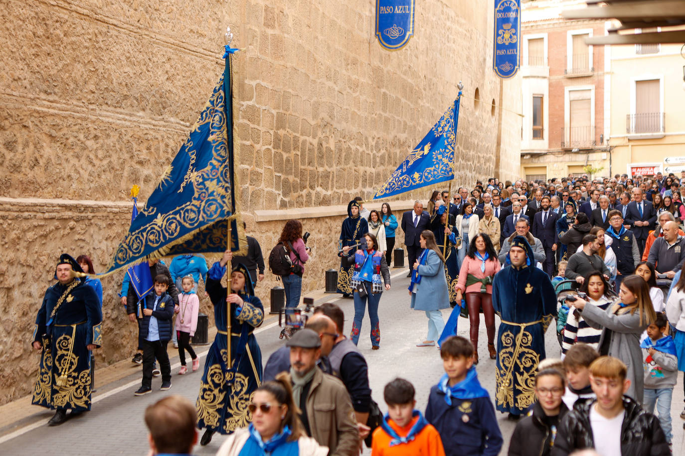 Azules y blancos proclaman su participación en las procesiones de Lorca
