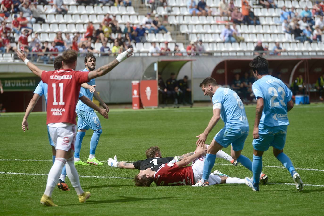 El empate del Real Murcia frente al Ibiza, en imágenes