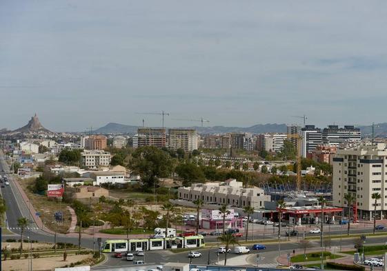 Viviendas de la zona norte de Murcia, en una foto de archivo.