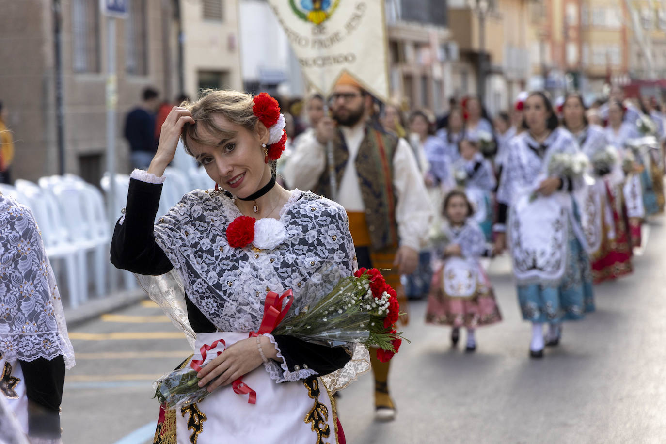 La ofrenda floral de Viernes de Dolores de Cartagena, en imágenes