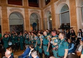 Intervención del Grupo de Caballería de la Guardia Civil, durante el homenaje.