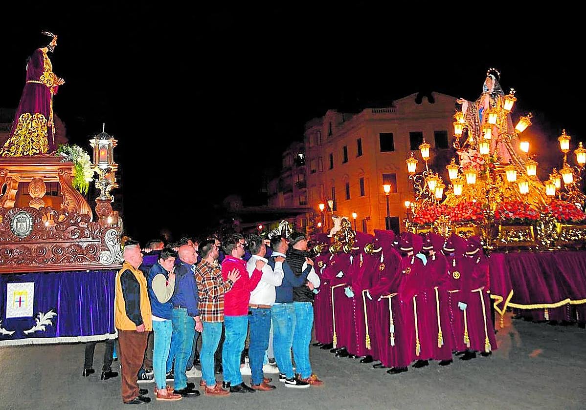 Encuentro de la Dolorosa con el Cristo de Medinaceli, en Cieza.