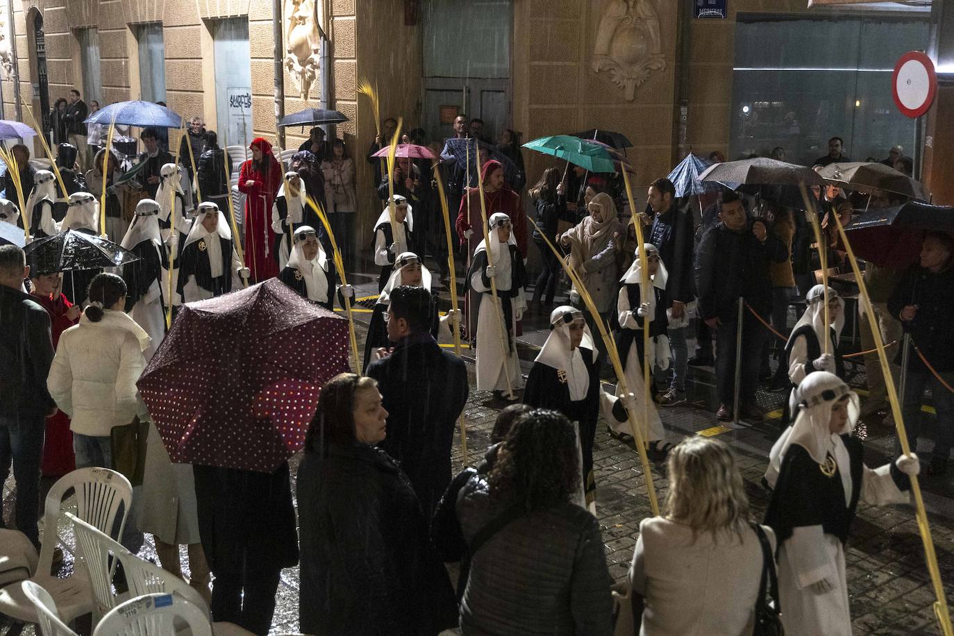 La lluvia obliga a suspender la procesión de La Burrica en Cartagena