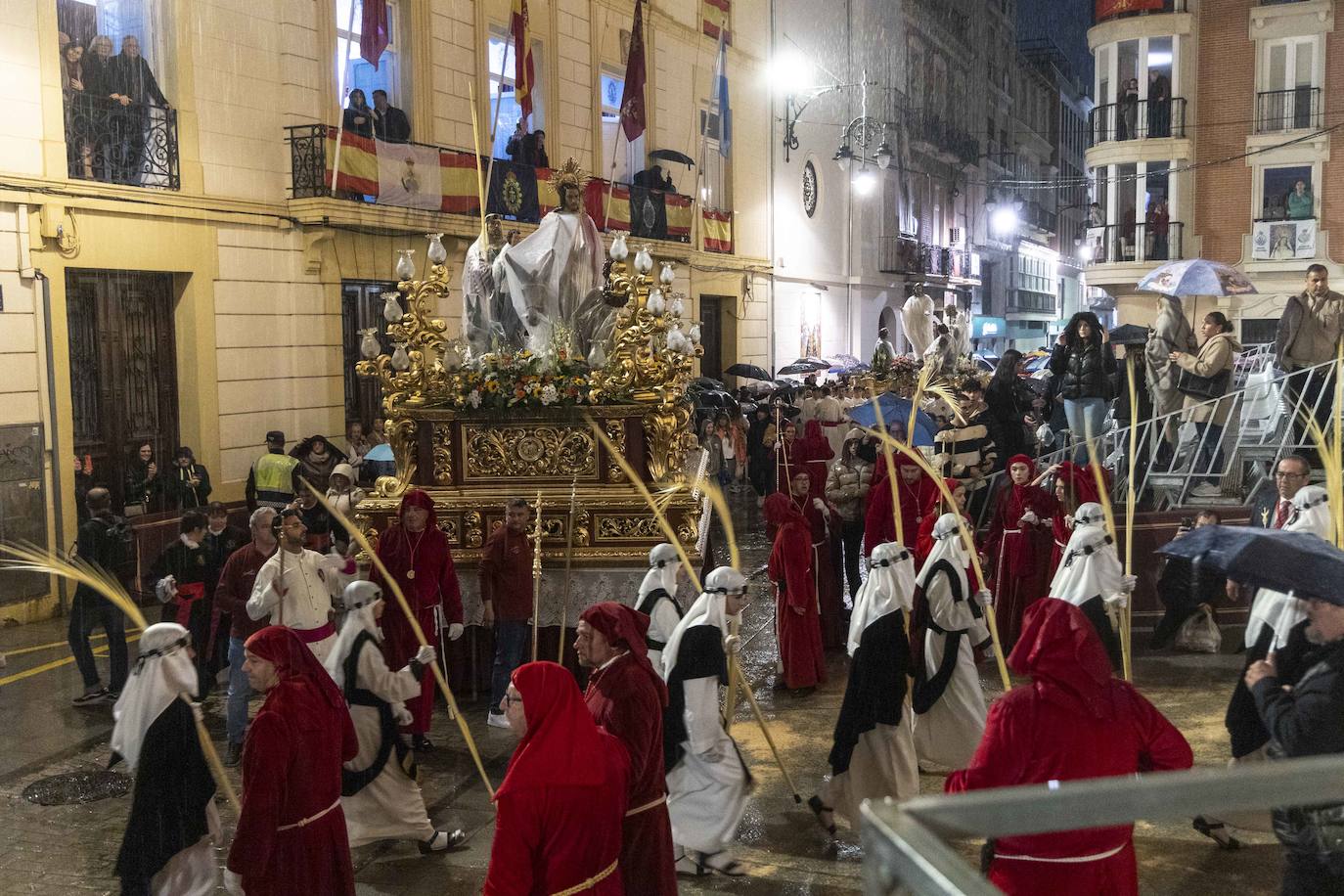 La lluvia obliga a suspender la procesión de La Burrica en Cartagena