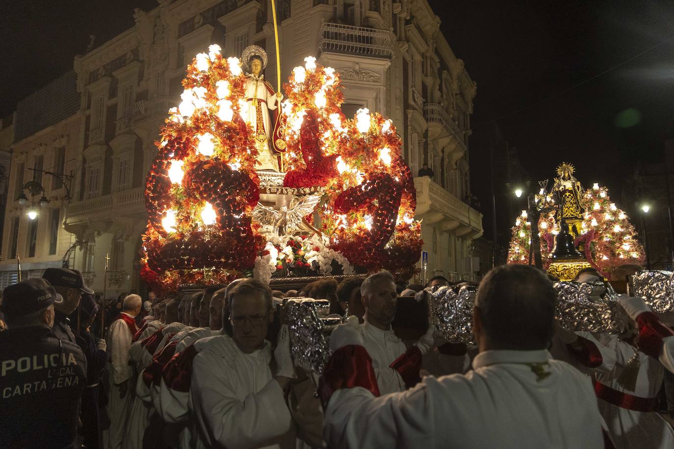 Procesión del Encuentro de Viernes Santo de Cartagena, en imágenes