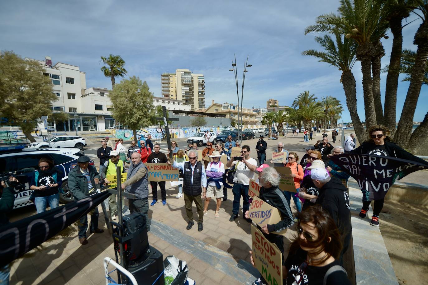 Marcha por los derechos del Mar Menor en San Javier, en imágenes