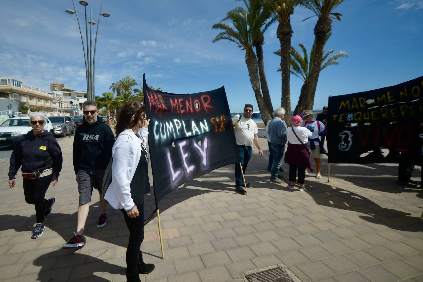 Marcha por los derechos del Mar Menor en San Javier, en imágenes