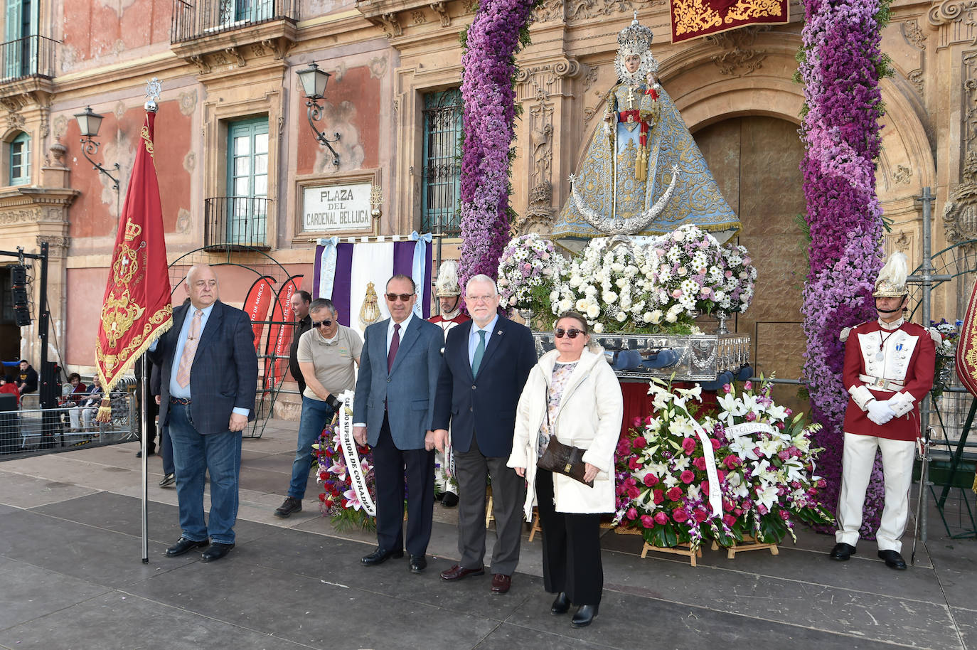 Las imágenes de la ofrenda floral a la Virgen de la Fuensanta
