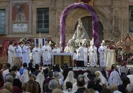 Un momento de la misa celebrada este martes en honor a la Virgen de la Fuensanta.