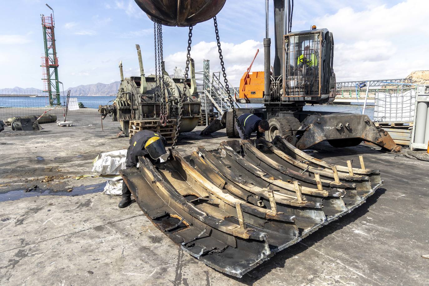 Así se desguaza el submarino &#039;Mistral&#039; en Cartagena