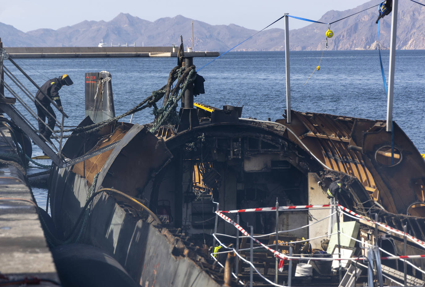 Así se desguaza el submarino &#039;Mistral&#039; en Cartagena