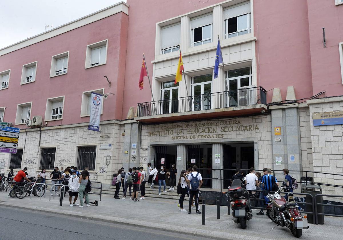 Alumnos de Bachillerato en un instituto de Murcia, en una imagen de archivo.