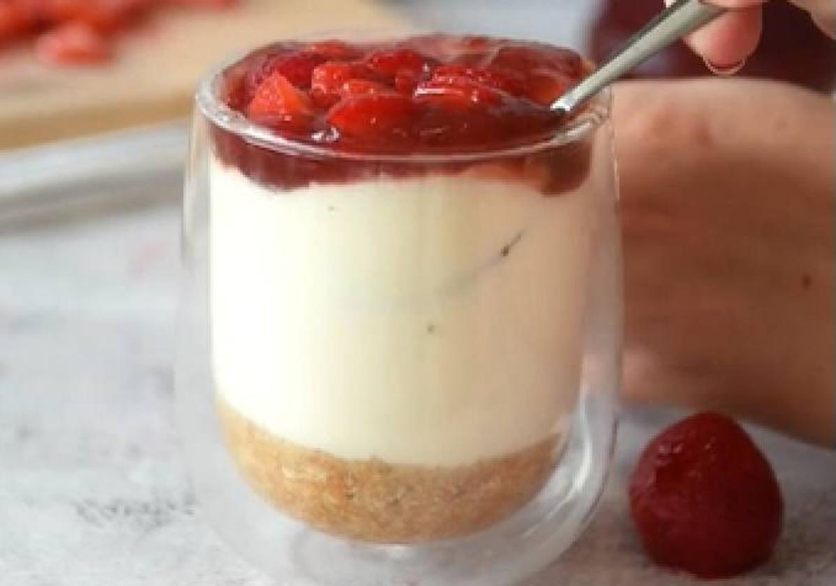 Tarta de queso a la taza.