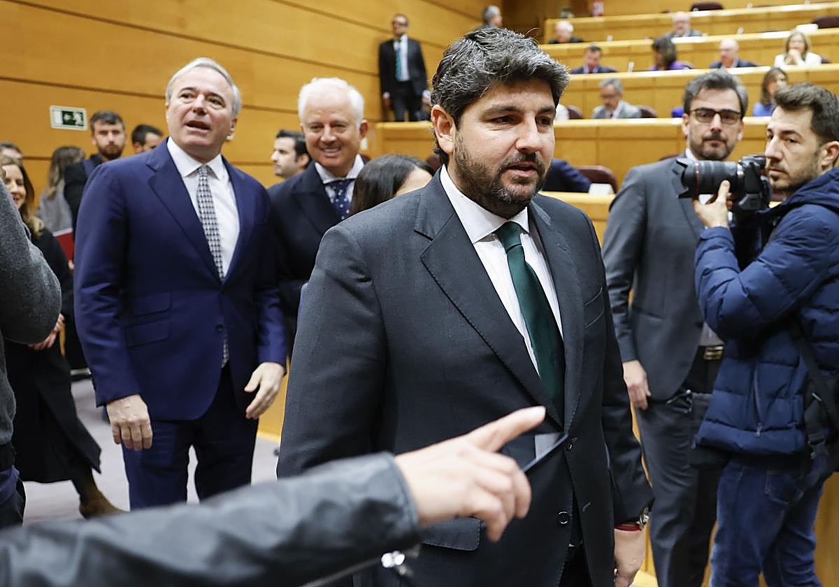 López Miras, en el Senado, el pasado lunes.