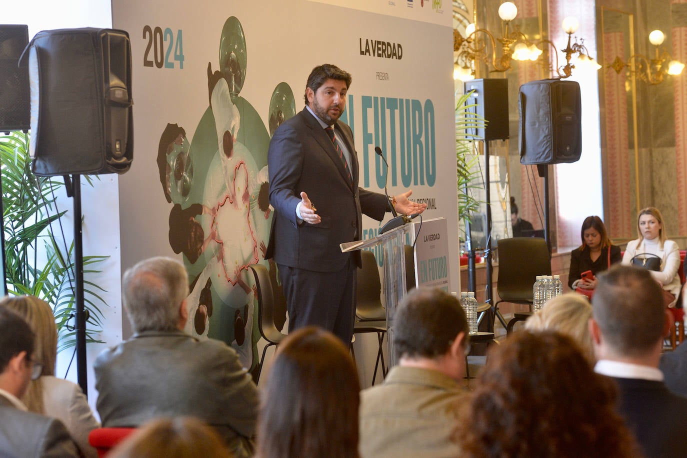 El presidente de la Comunidad, Fernando López Miras, en su intervención.